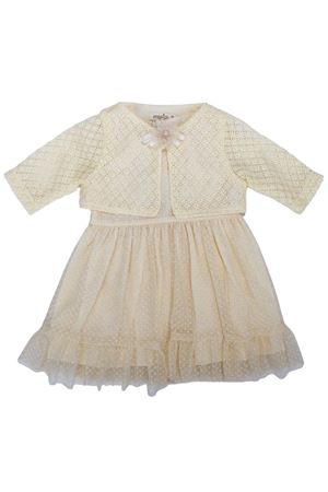 Kız Bebek Sarı Bolerolu Tüllü Fırfırlı Elbise