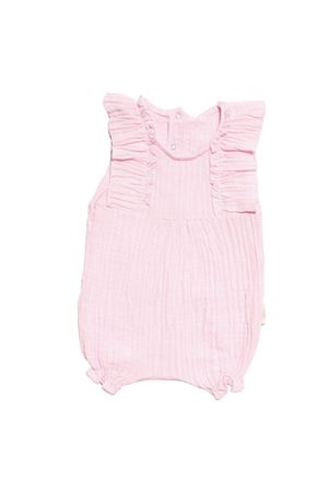 Kız Bebek Pembe Müslin Fırfırlı Tulum