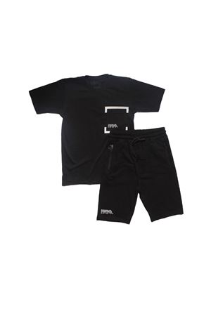 Erkek Çocuk Siyah Survivor Yazılı Cepli Şortlu 2'li Takım