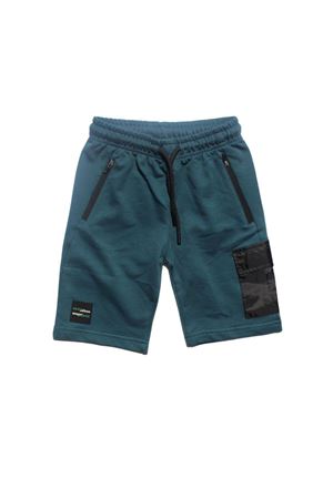Erkek Çocuk Yeşil Kargo Cepli Penye Kapri Şort