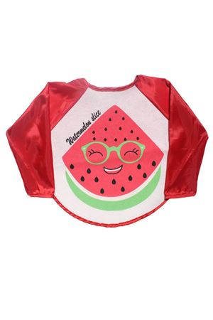 Kırmızı Karpuz Desenli Uzun Kollu Önlük