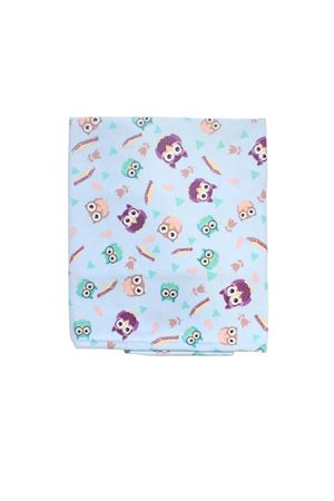 Unisex Mavi Renkli Baykuşlu Desenli Pazen Battaniye 80*90 cm