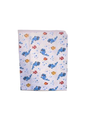 Unisex Beyaz Yunus Balıklı Desenli Pazen Battaniye 80*90 cm