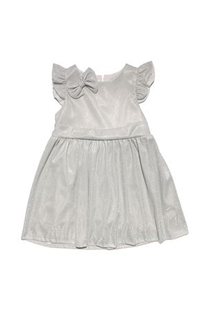 Kız Çocuk Gri Simli Fırfırlı Elbise