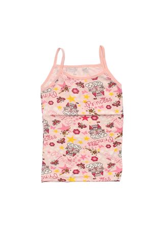 Kız Çocuk Pembe Şato Desenli İp Askılı Atlet