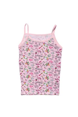 Kız Çocuk Pembe Unicorn Desenli İp Askılı Atlet