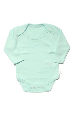 Unisex Sade Su Yeşili Uzun Kollu Çıtçıtlı Zıbın