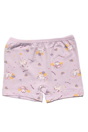Kız Çocuk Mor Unicorn Desenli Boxer
