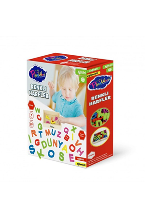 PlayWood Ahşap Kasalı Renkli Harfler 33 Parça 402
