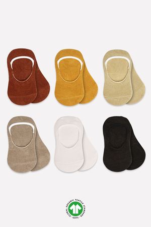 Bistyle 6'Lı Mix Babet Çorap 30101 Toprak