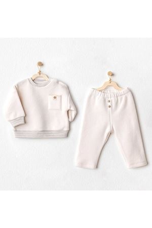 Andywawa AC25158 Soft 2'Li Bebe Takım Ekru