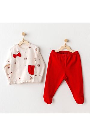 Andywawa AC25345 Penguin 2'Li Bebe Zıbın Takım Ekru