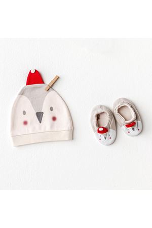 Andywawa AC25348 Penguin Bebek Şapka Takım Ekru