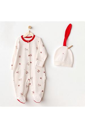 Andywawa AC25346 Penguin Bebek Tulum Takım Ekru