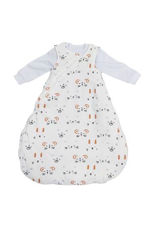 Bebegen Unısex Ekru Kedili Kundak Uyku Tulumu