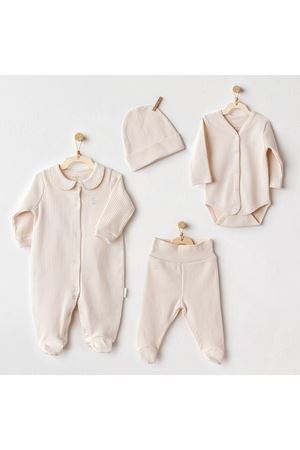 Andywawa AC25189 Bear Time 4'Lü Hastane Çıkışı Light Beige