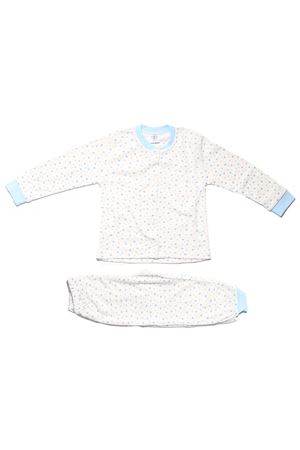 Kız Çocuk Beyaz Mavi Yıldız Baskılı Çıtçıtlı Pijama Takımı