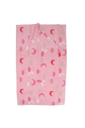 Pembe Fuşya Bulut Ay Desenli Emzirme Önlüğü