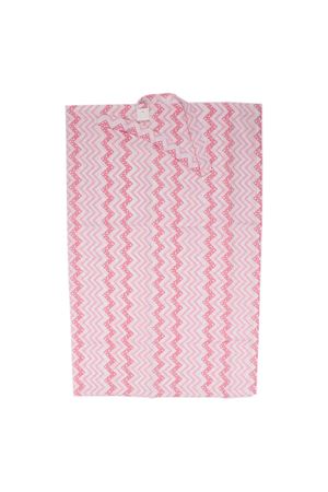 Pembe Fuşya Bulut Zikzak Desenli Emzirme Önlüğü