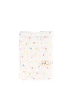 Unisex Beyaz Renkli Puanlı Müslin Battaniye