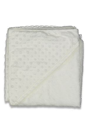 Unisex Bebek Beyaz Polarlı Nohut Battaniye 80x90