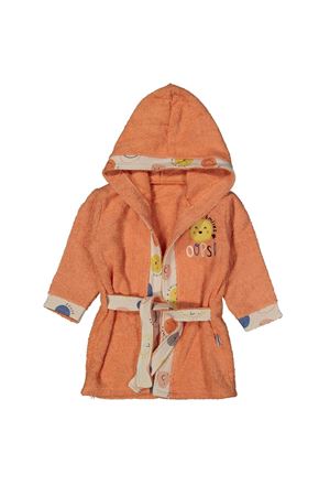 Erkek Çocuk Turuncu Emoji Desenli Ops Bornoz
