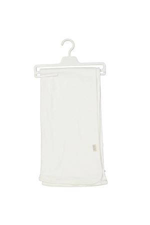 Unisex Ekru Kendinden Desenli Çift Kat Penye Battaniye 80x90