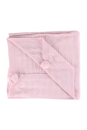 Kız Bebek Pembe Baklavalı Örgülü Desenli Triko Battaniye 80x90