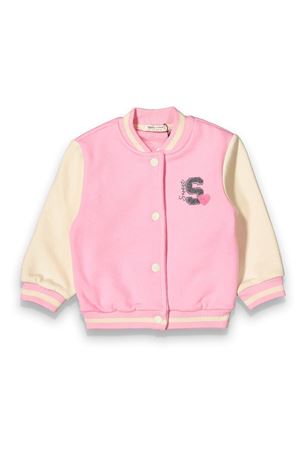 Kız Çocuk Ekru Pembe 3 İp Kolej Hırka