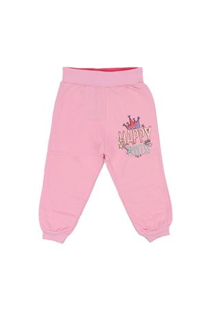 Kız Çocuk Pembe Happy Prensess Yazılı Taç Baskılı Tek  Alt