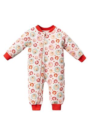 Kız Çoçuk Fuşya Biyeli Pembe Donut Desenli Uyku Tulumu