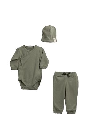 Su Yeşili Bebek Zıbınlı Bereli 3'lü Takım