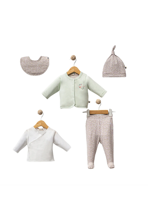 Tost Tale Fall Floral 5 Parça Hastane Çıkışı Green