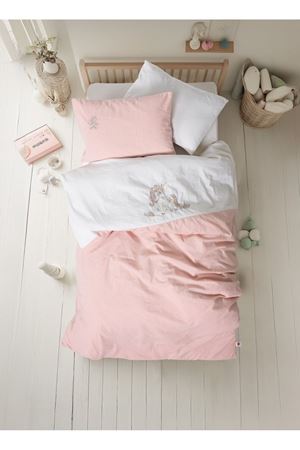 Cotton Box Cuddly Nakışlı Bebek Nevresim Takımı Beyaz