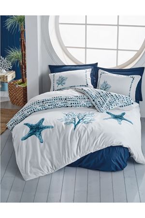 Cotton Box Maritime Nevresim Takımı Tek Kişilik Star Lacivert