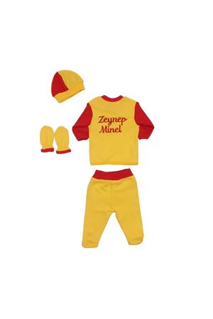 Unisex Taraftar GS Galatasaraylı İsme Özel 4 Parça Takım 0-3 Ay