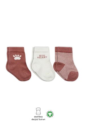 Bistyle 3'Lü Penye Soket Çorap 10110 Pudra