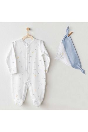 Andywawa AC25607 Ocean İs My Happy Place Bebek Tulum Takım White