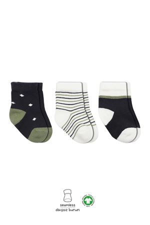 Bistyle 3'Lü Penye Erkek Soket Çorap 10111 Antrasit