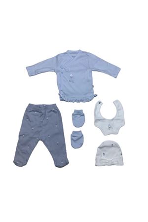 Bibaby Biorganic Love Floral 5'Li Hastane Çıkış Seti 62360 Ekru Lila