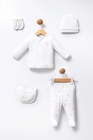 U.S Polo 5'Li Hastane Çıkış Seti USB2358 Beyaz