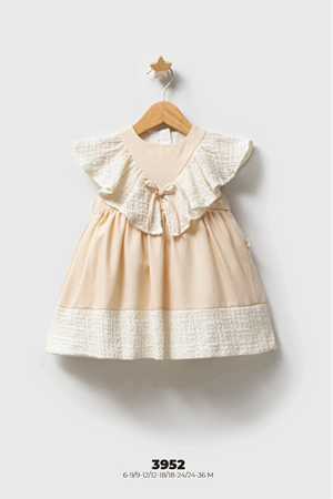 Tongs Baby Bebek Elbise 3952 Bej