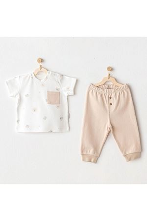 Andywawa AC25848 Happy Animals Bebek 2'Li Takım Beige