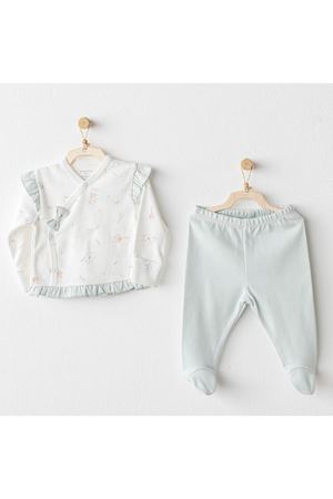 Andywawa AC25508 Sıde Snap Set Love Family 2'Li Zıbın Set Mint