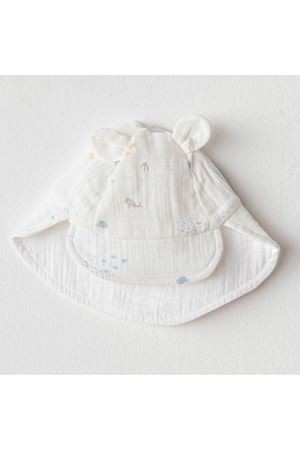 Andywawa AC25618 Ocean İs My Happy Place Müslin Şapka White