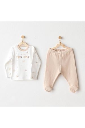 Andywawa AC25849 Happy Animals 2'Li Zıbın Set Beige