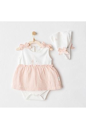 Andywawa AC25505 Love Family Bebek Elbise Takım Salmon