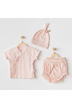 Andywawa AC25899 3'Lü Basic Bebe Takım Salmon
