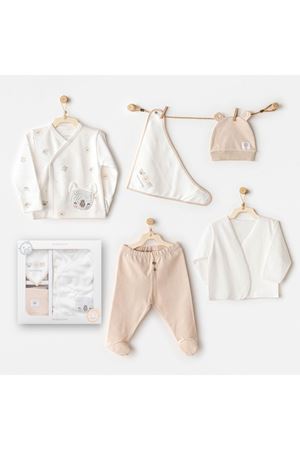 Andywawa AC25850 Happy Animals 5'Li Hastane Çıkışı Ekru