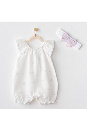 Andywawa AC25573 Magical Butterfly Müslin Bebek Tulum Takım White